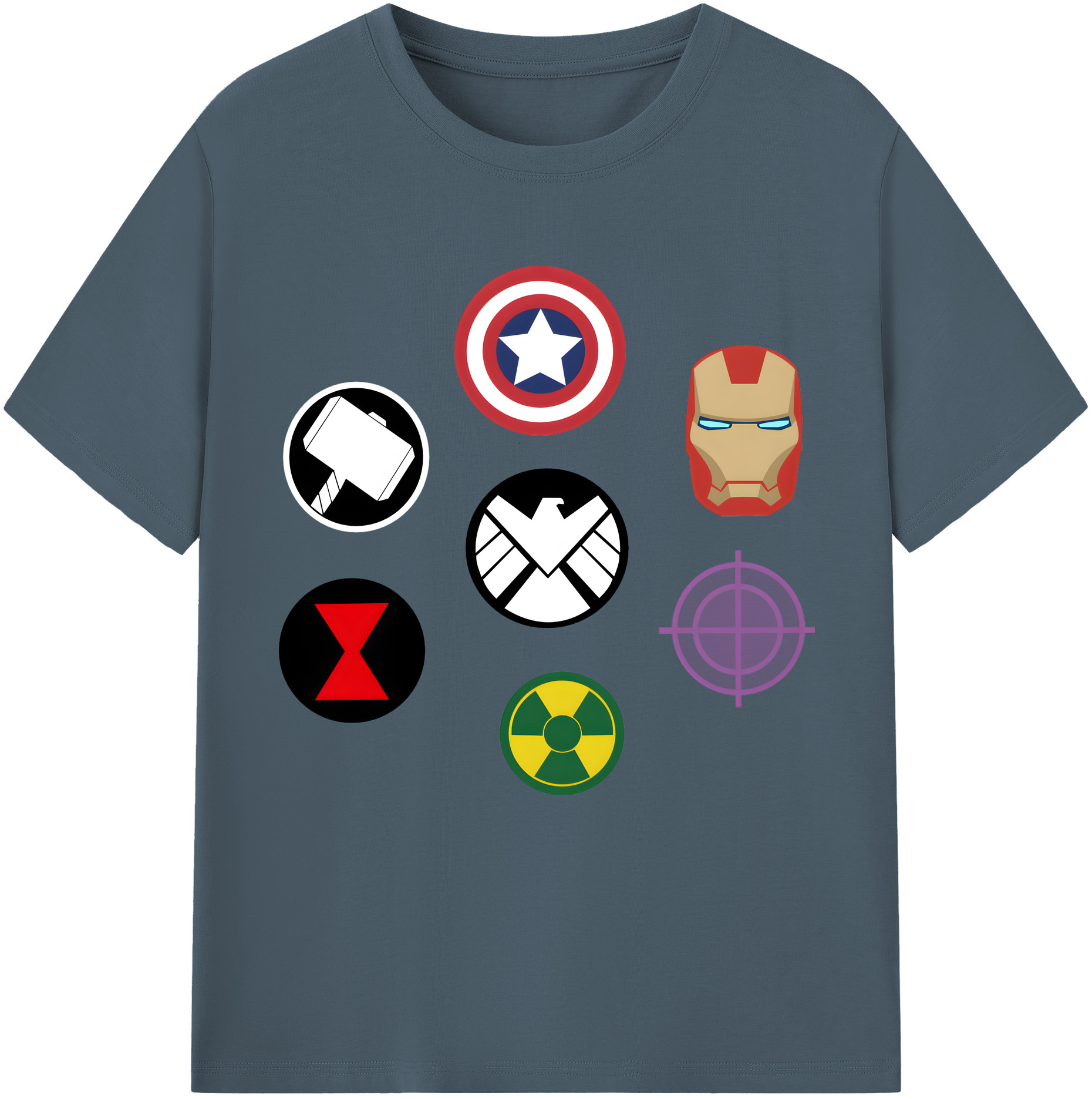 （画像用） アベンジャーズ The Avengers 綿100％半袖Tシャツ（フロントプリント）